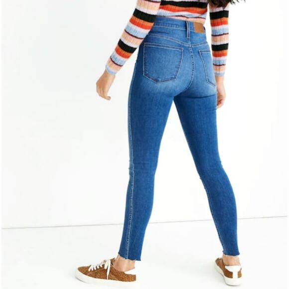 Madewell Roadtripper High Rise Skinny Jeans Raw Hem Stretch Denim Casual Size 29 - Picture 7 of 16